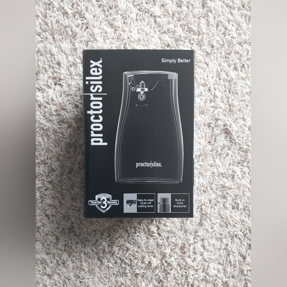 NIB Proctor Silex Electric Can Opener 75217G in Black - Picture 2 of 2